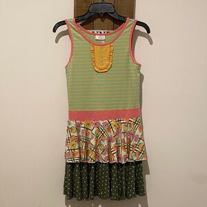 Matilda Jane Green and Yellow Striped Dress